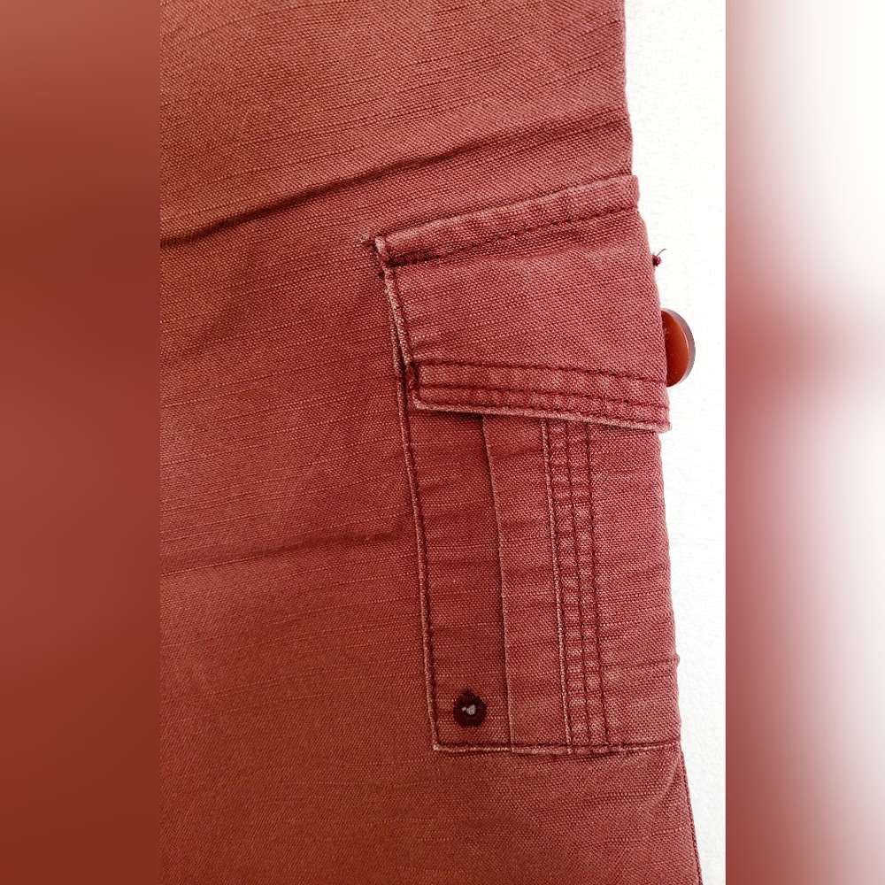 Canyon River Blues Women's 100% Cotton Cargo Capri Pants Terracotta 10/Med - Picture 7 of 14